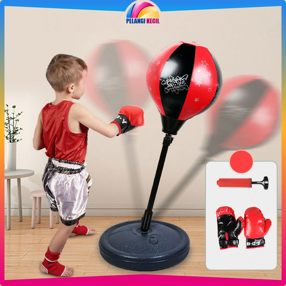 Mainan Alat Latihan Tinju Set Anak / Childrens Boxing Toys / Sarung Tinju Maenan Samsak Tinju / Spee