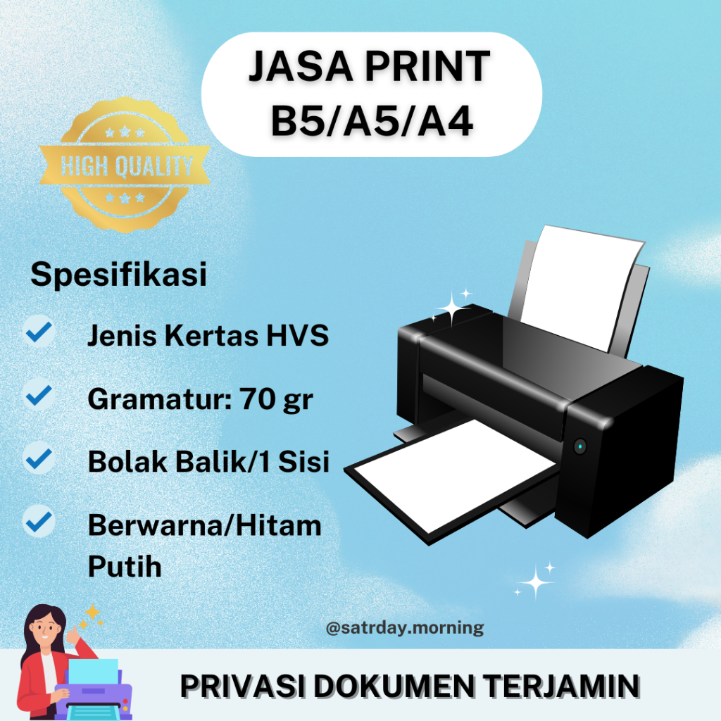 

Jasa Print A4 B5 70 GSM (Bisa Bolak Balik & Respon Cepat)