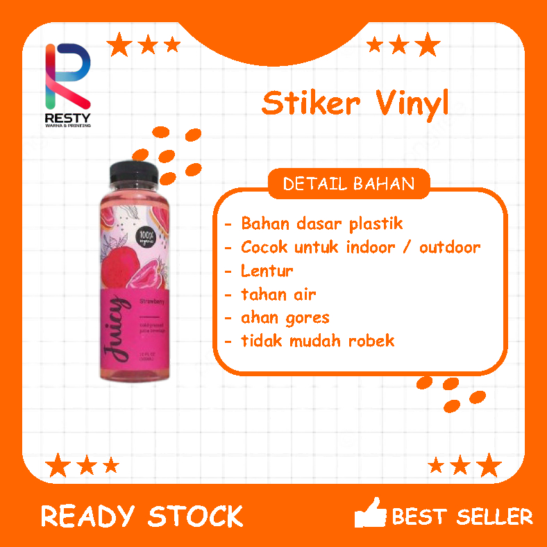 

Cetak Stiker Makanan Minuman Murah - Buat Label Produk Kemasan Promosi Vinyl Free Template