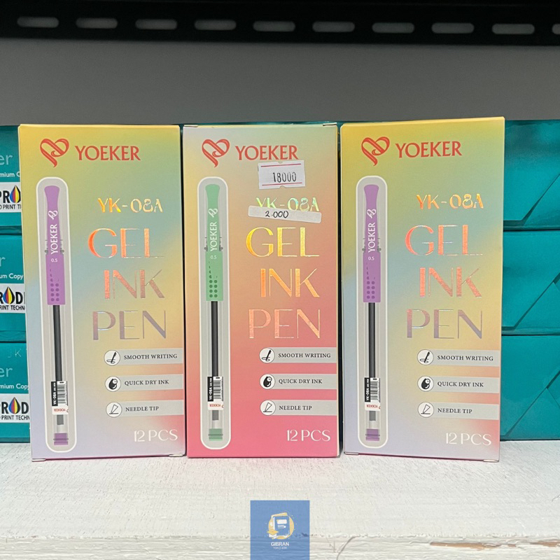 

PULPEN GEL YOEKER YK-08A 1 Pak (Isi 12Pcs)