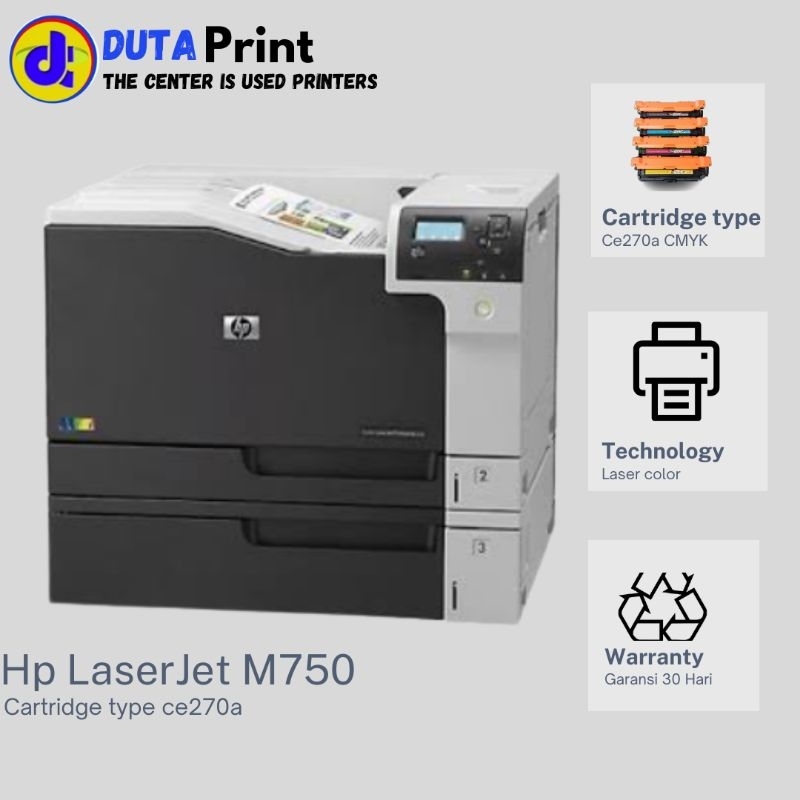 Printer hp LaserJet M750dn A3 warna