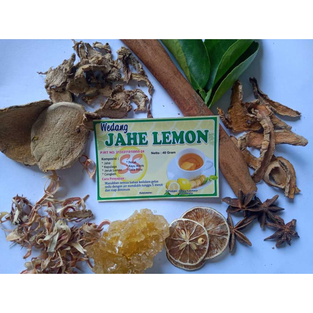

WEDANG JAHE LEMON SS ISI 10 BKS INCLUDE GULA BATU