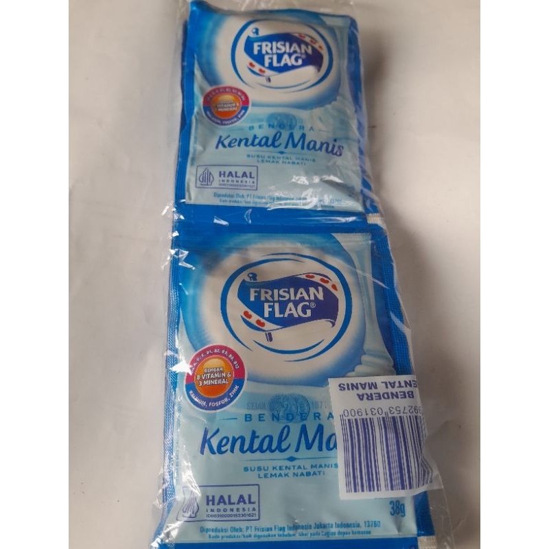 

susu bendera sachet putih renceng isi 6 pcs
