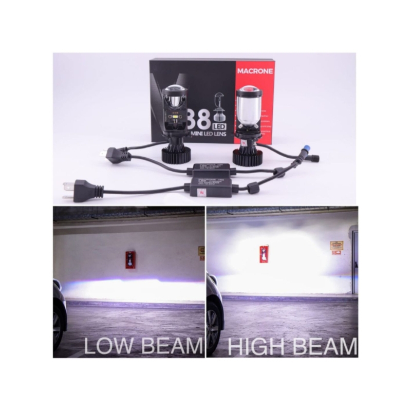 lamu LED V88 MACRONE MINI PROJECTOR 6000K H4 ONLY