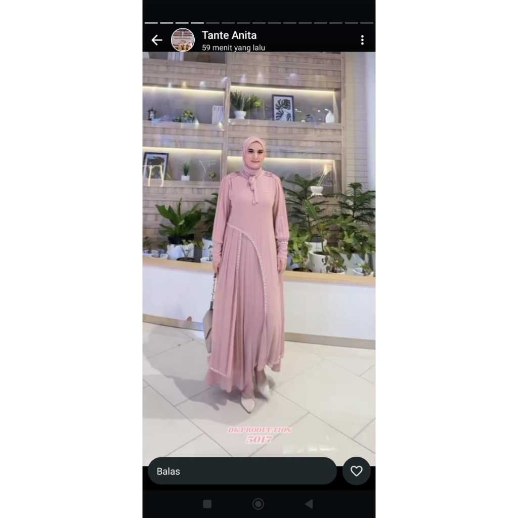 Gamis Modern set Hijab segi empat