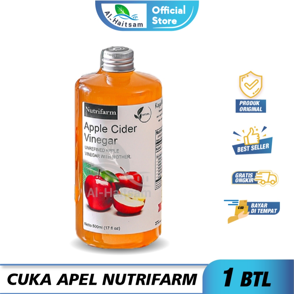 

Cuka Apel With Mother Apple Cider Vinegar Nutrifarm 500ml