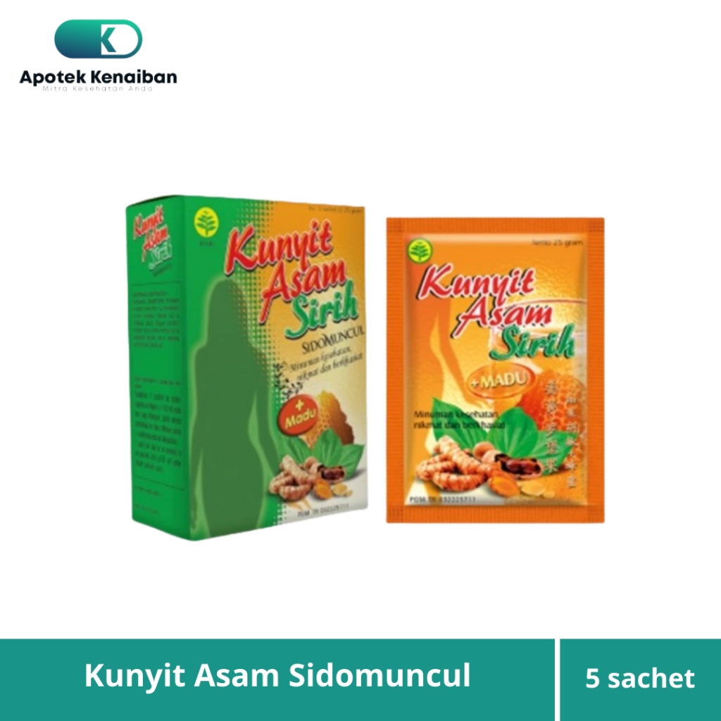

KUNYIT ASAM SIRIH SIDO MUNCUL BOX 5 SACHET / MEMBANTU MELANCARKAN HAID