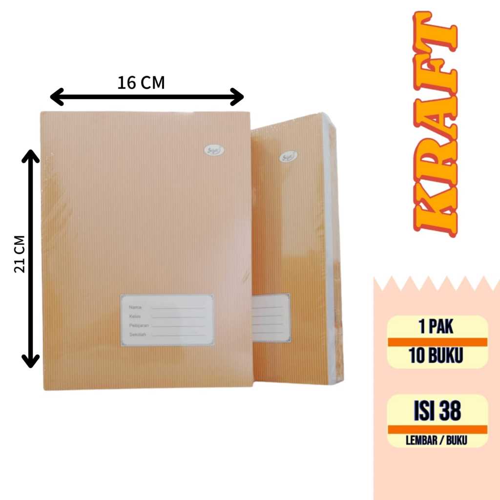 

Buku Tulis Kraft 38/58/98 Lembar SEJATI -Buku Kwarto SEJATI Cover Coklat {1 Pcs}