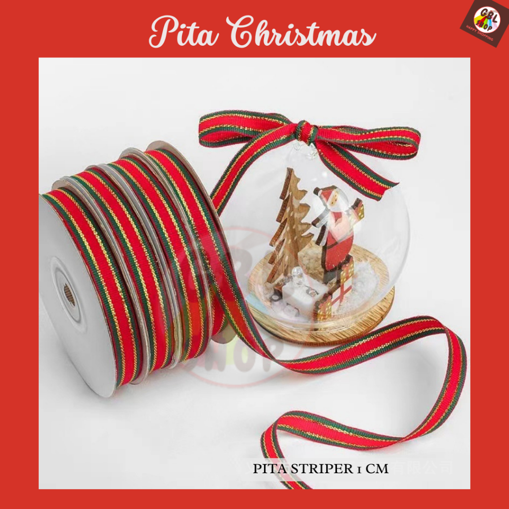 

Pita Kado Natal Hampers Parcel Bingkisan Lebar 1cm ( 25 Yard )