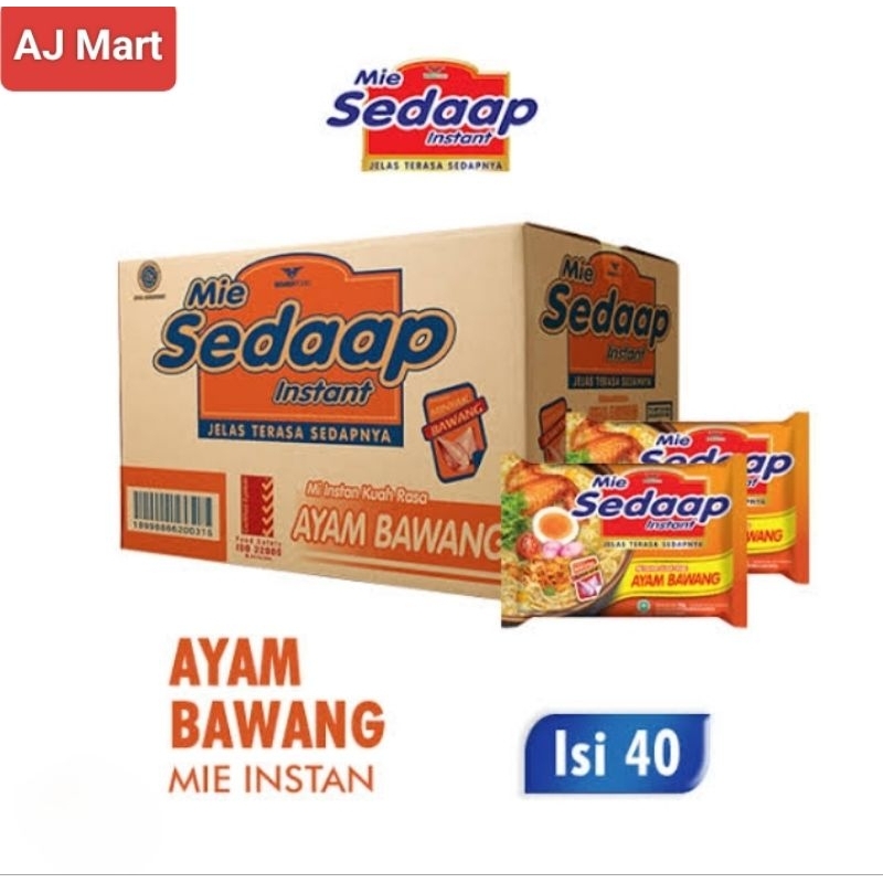 

Mie Sedaap Instan Rebus Ayam Bawang 1 Dus isi 40 Pcs