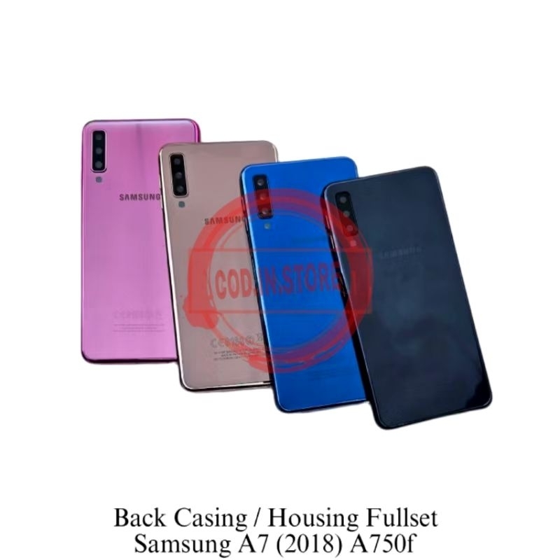 Casing Ful Set Samsung A750 / A7 2018 Backdoor + Bazel 1 Set