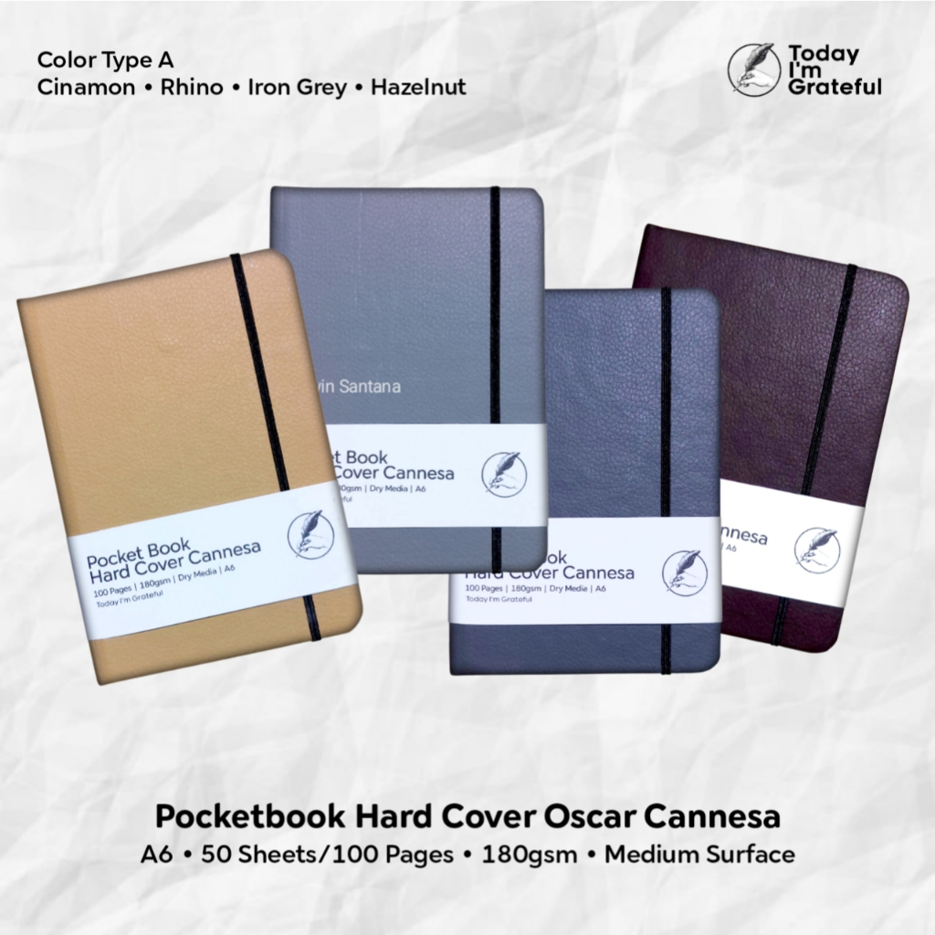 

Sketchbook Mini Pocket Book A6 Jurnal Hard Cover Oscar Cannesa 180gsm - 100 halaman
