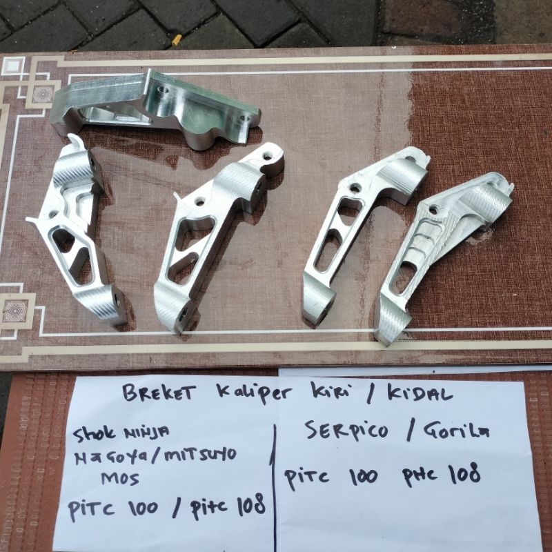 Breket kaliper cakram kidal /kiri pnp shock depan ninja gorila/serpico nagoya