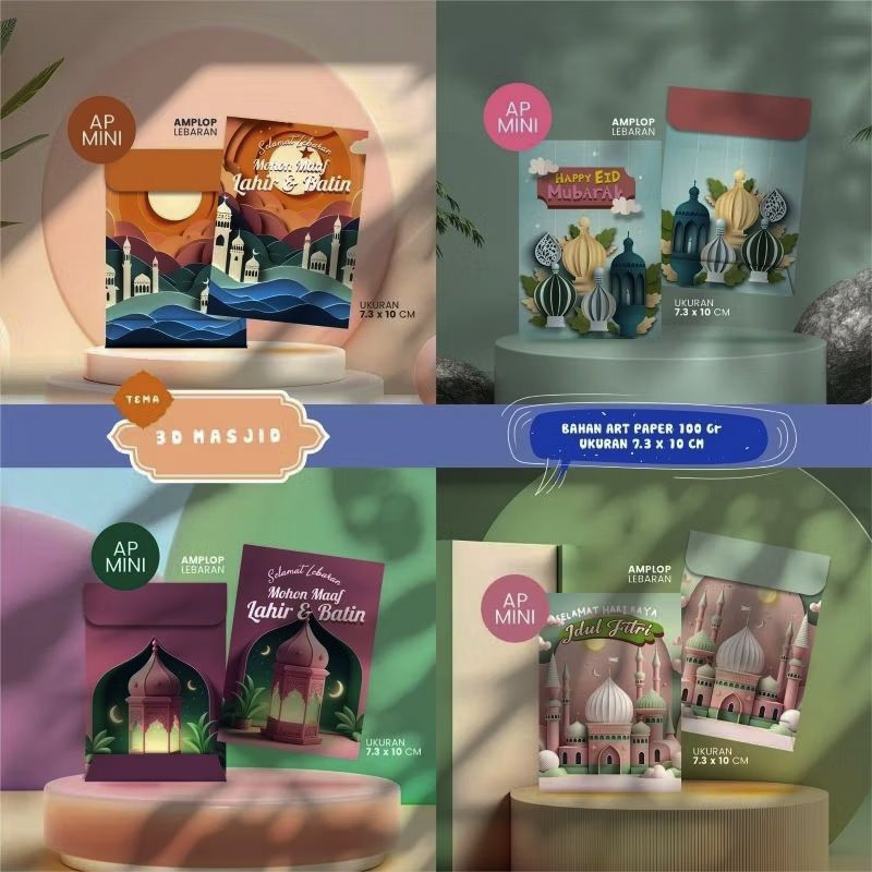 

(10pcs) Amplop Lebaran Ukuran Sedang/ Amplop Fancy
