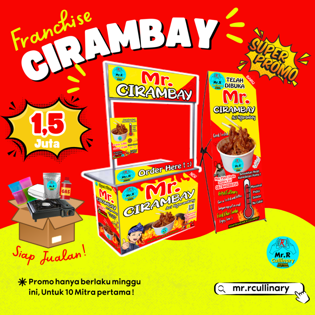 

FRANCHAISE MR. CIRIMBAY ( ACI NGARAMBAY ) || KEMITRAN USAHA - PAKET USAHA