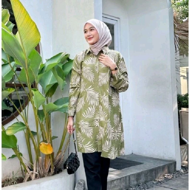 Tunik Fisa motif blarak | Tunik Rayon