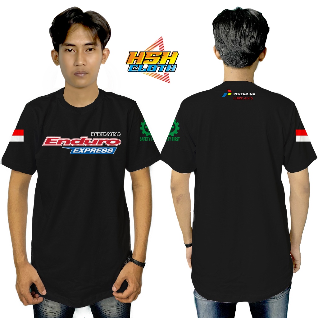 Baju Kaos Distro Pertamina Enduro Express Perusahaan Pertamina Lubricants Bisa Custom - HSHCloth