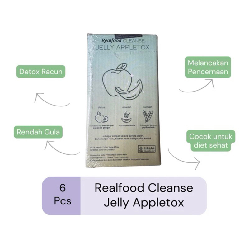 

realfood cleanse jelly appletox isi 12