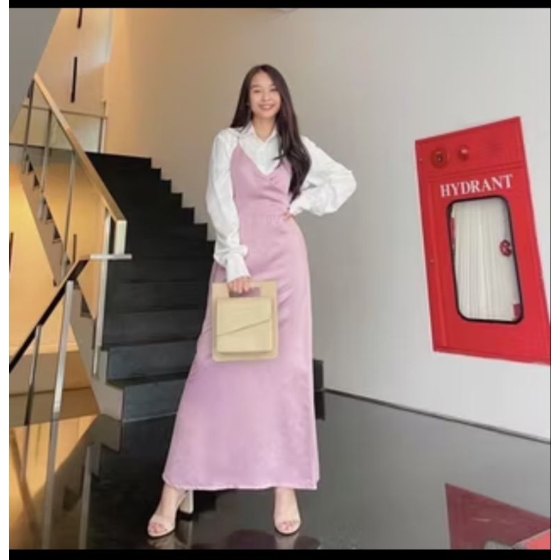 DRES SINGLE SATIN VELVET/DRES KOREA SINFLET