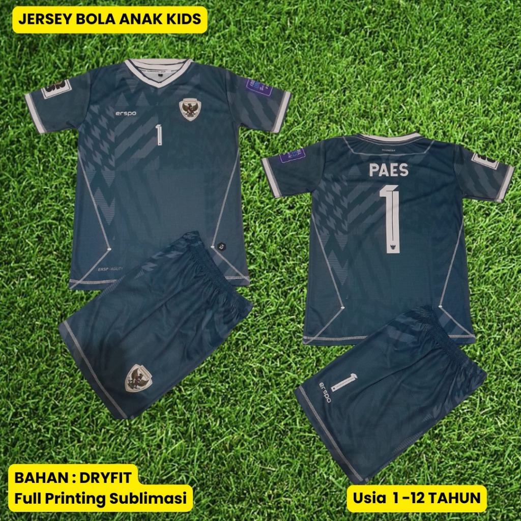 Baju Bola Anak Kiper Timnas Indonesia Jersey Anak Timnas Indonesia Baju Bola Anak Marteen Paess