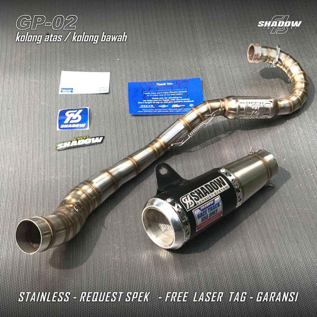 Knalpot Supermoto Herex CRF150 KLX150 WR155 type GP-2 Shadow Exhaust System
