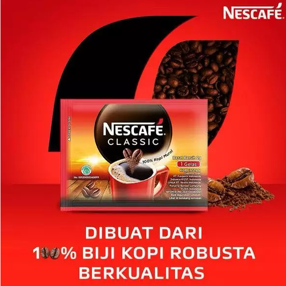 

NESCAFE Classic Kopi Instan Kopi Hitam 2gr 1 RENCENG ISI 10 PCS