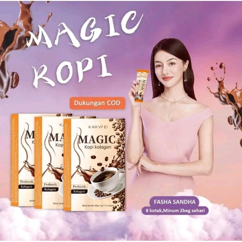 

BISA COD ❗❗ 1 BOX 12 SASET KOPI KOLAGEN MAGIC - KOPI PELANGSING DAN PEMBAKAR LEMAK DI BADAN