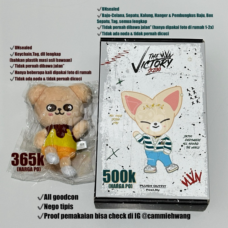 [READY STOCK] SKZOO Official BagCharm Pudding PuppyM MD Maniac Encore JP Japan FoxI.Ny The Victory O