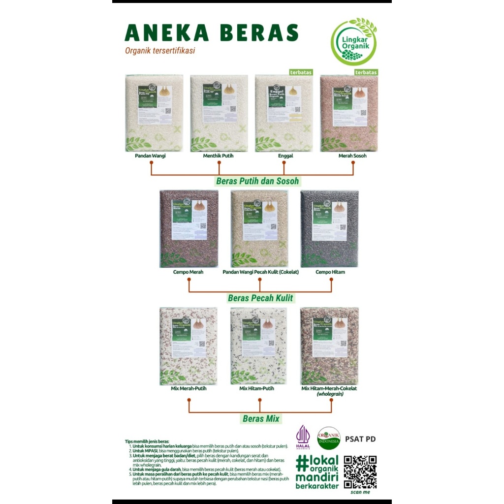 

Beras organik/lingkar organik