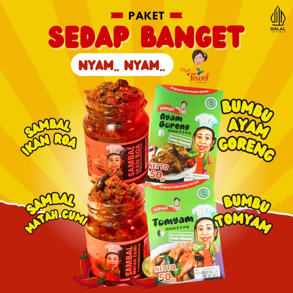 

NYAH TEWEL - Paket Sedap Banget Sambal Khas Nusantara Indonesia