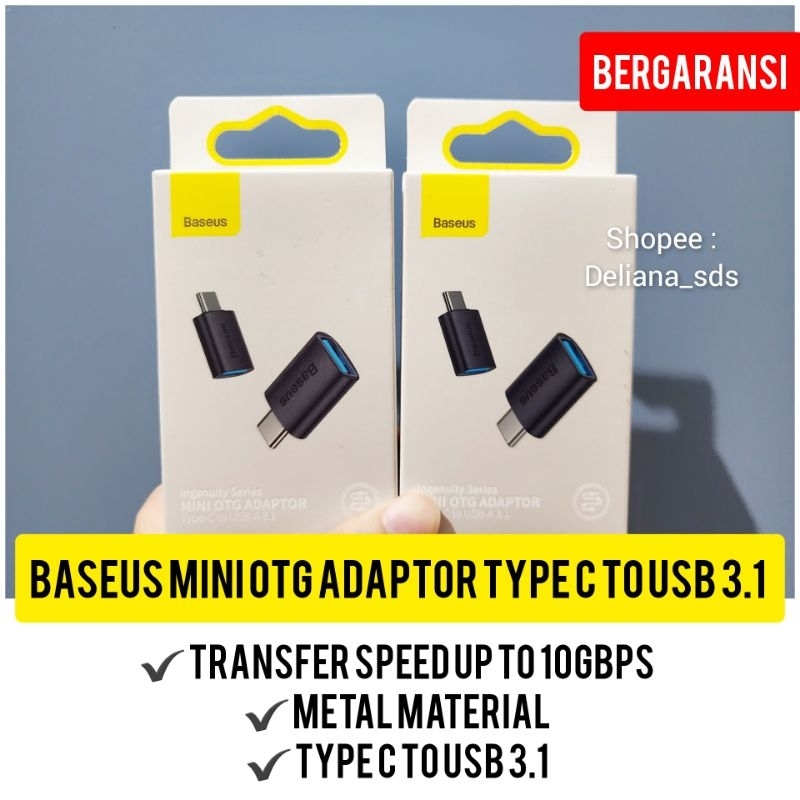 Baseus Mini OTG Adaptor Type C To USB 3.1 Garansi Resmi 1 Tahun OTG Baseus Type C OTG Baseus Tipe C 