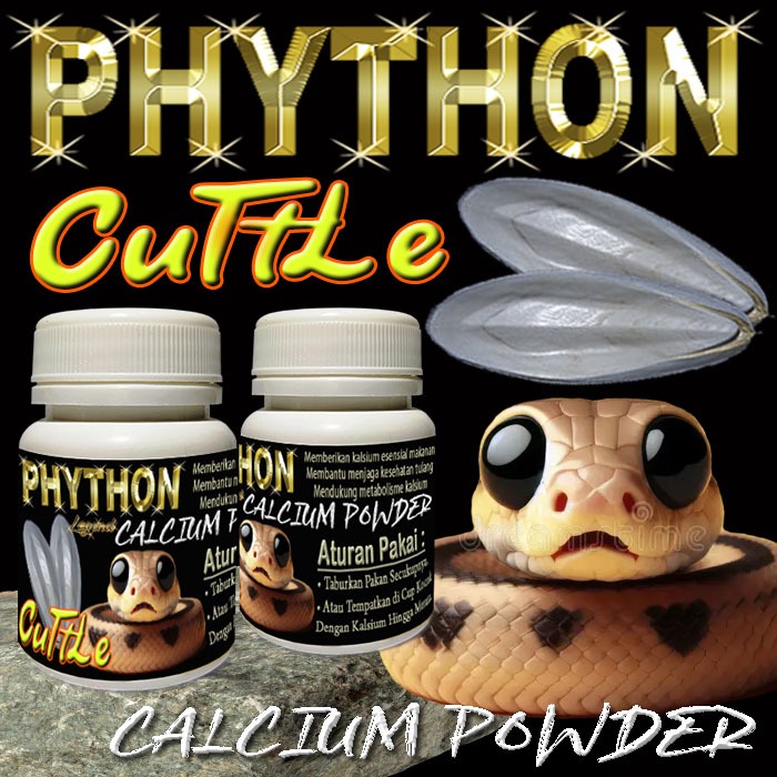 PHYTON CUTTLE BUBUK TULANG SOTONG KALSIUM ALAMI VITAMIN REPTILE ULAR PITON GTP SANCA KEMBANG CORNSNA