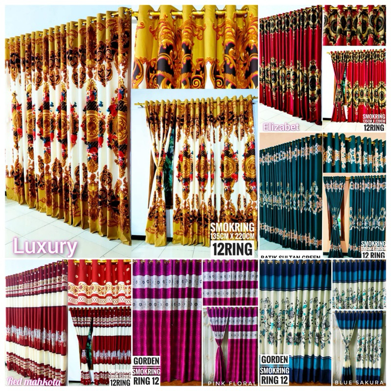 GORDEN PINTU JENDELA SMOKERING 12 LUBANG GORDEN JENDELA KORDEN MOTIF KARAKTER