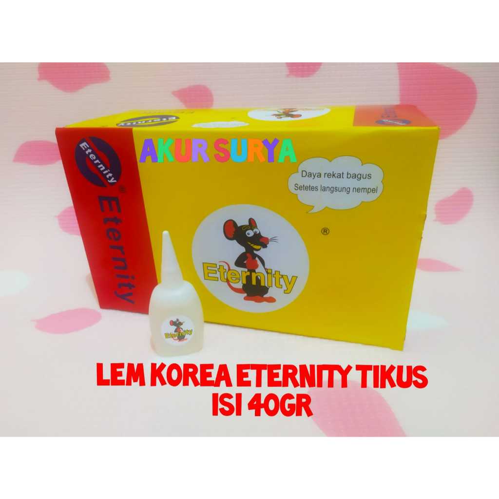 

ISI 1 DUS LEM KOREA ETERNITY GAMBAR TIKUS SUPER JUMBO POWER GLUE TETES CAIR ALTECO ORIGINAL 40GR