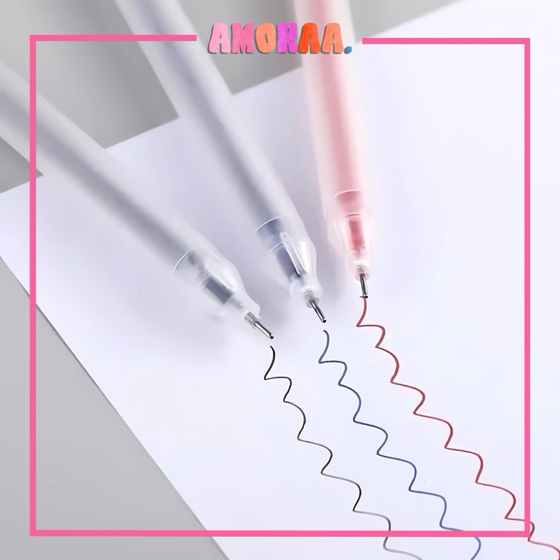 

Pena Gel Pen Alat Tulis Pulpen 0.5 mm Polos Simple Tinta Merah Biru Hitam Perlangkapan Sekolah