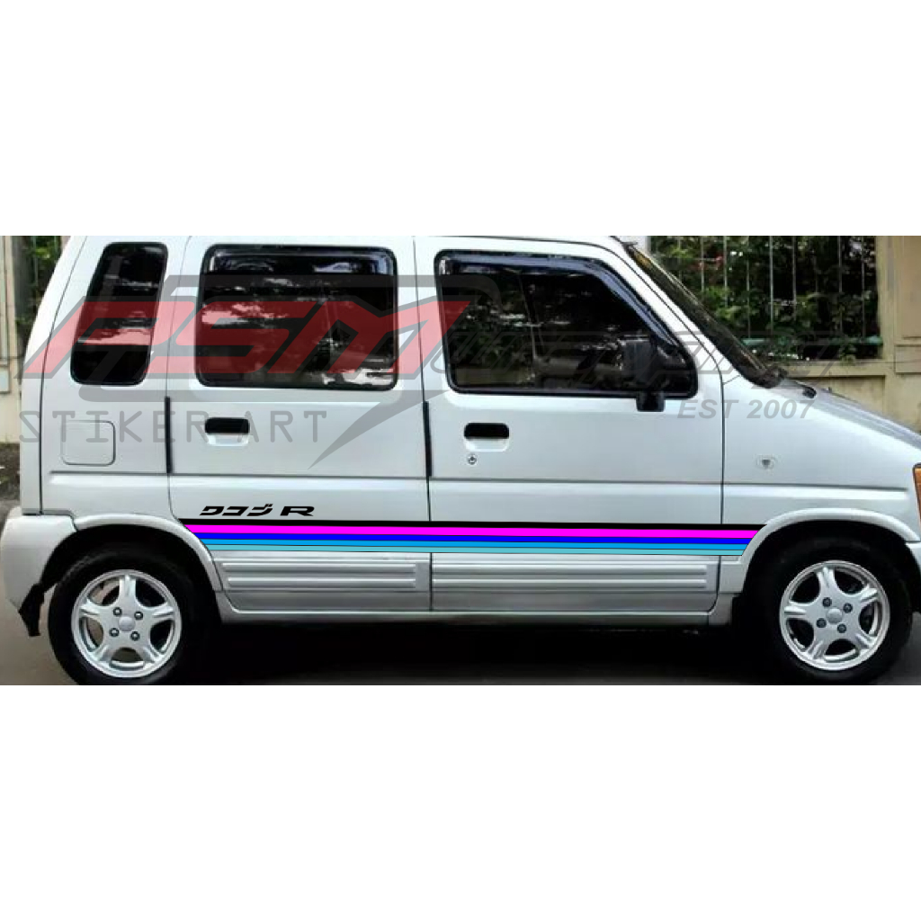 stiker list side mobil Karimun kotak