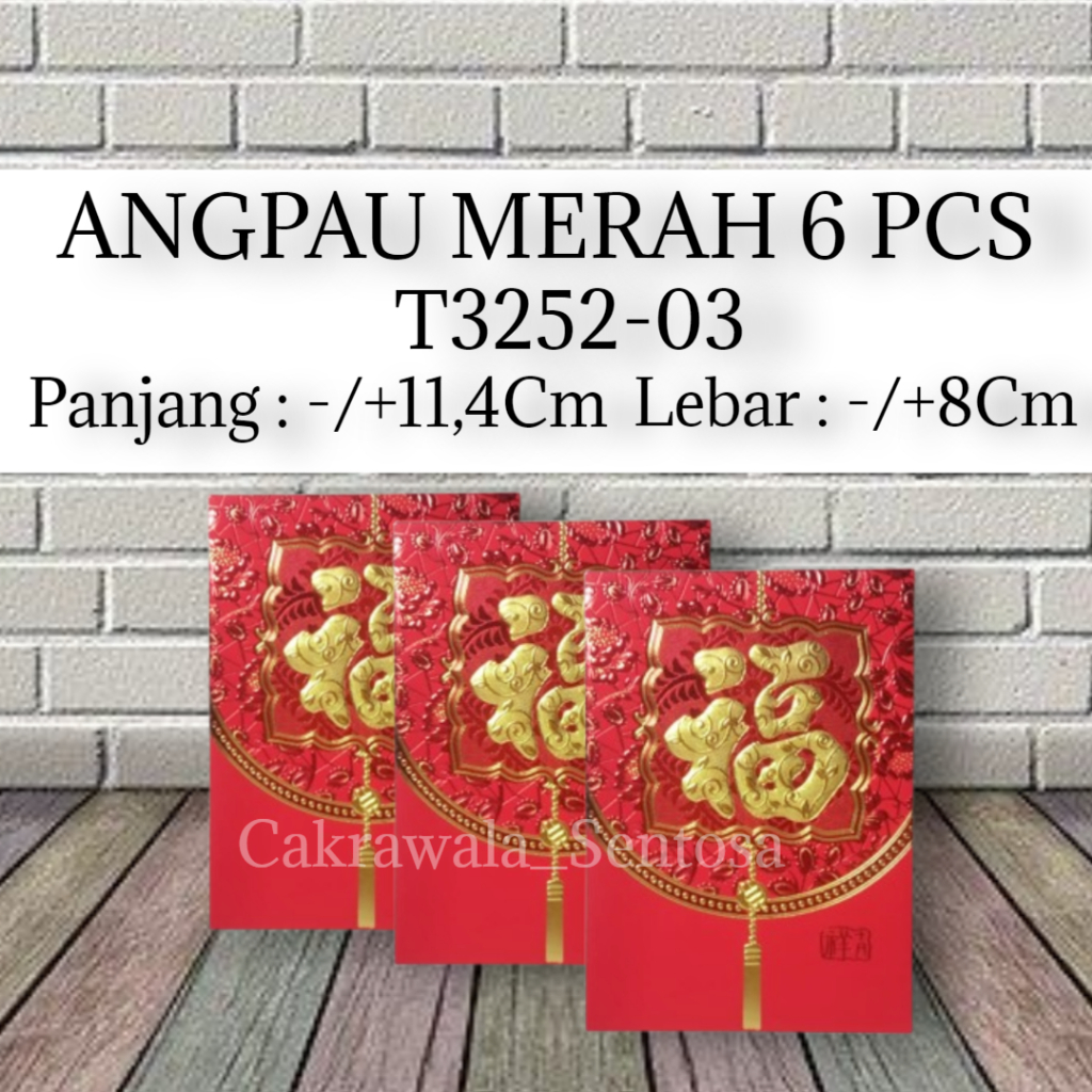 

Angpau Merah Imlek Wedding 6 Pcs T3252 03