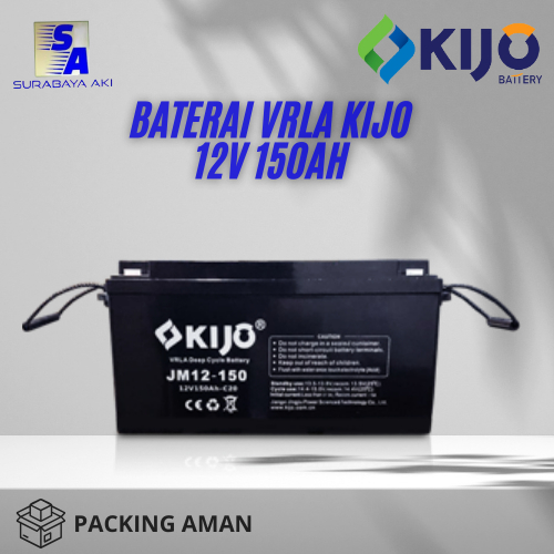 BATERAI KIJO 12V 150AH AKI UPS KIJO AKI SOLAR PANEL BATERAI VRLA - KIJO 12V 150AH