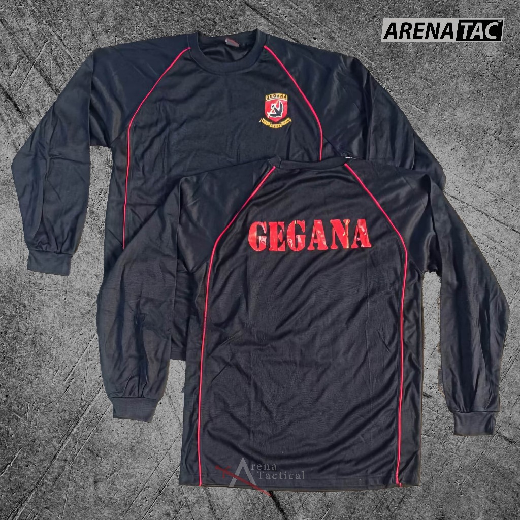 Arenatac - Kaos Gegana Panjang List Merah / Kaos Brimob Gegana PDO Panjang