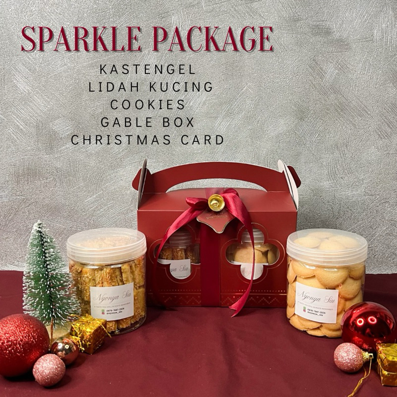 

hampers natal sparkle - kue kering lidah kucing dan kastengel