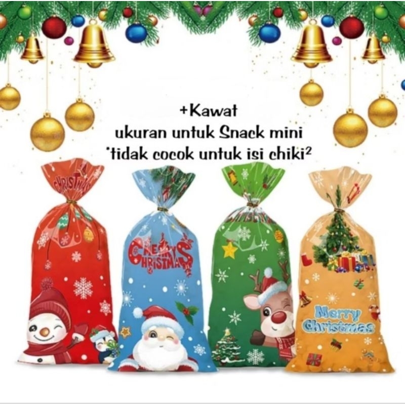 

La Felicia Plastik Pembungkus Goodie Bag Natal Christmas Parcel Gift Bingkisan Hampers