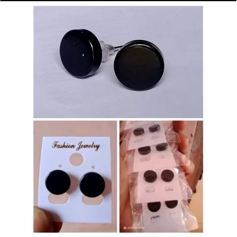 [COD] Anting Telinga Tindik Hitam Pria Keren Anting Plug Stud