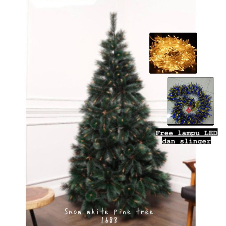 POHON NATAL SNOW WHITE PINE TREE 6FT/180cm JD 1688