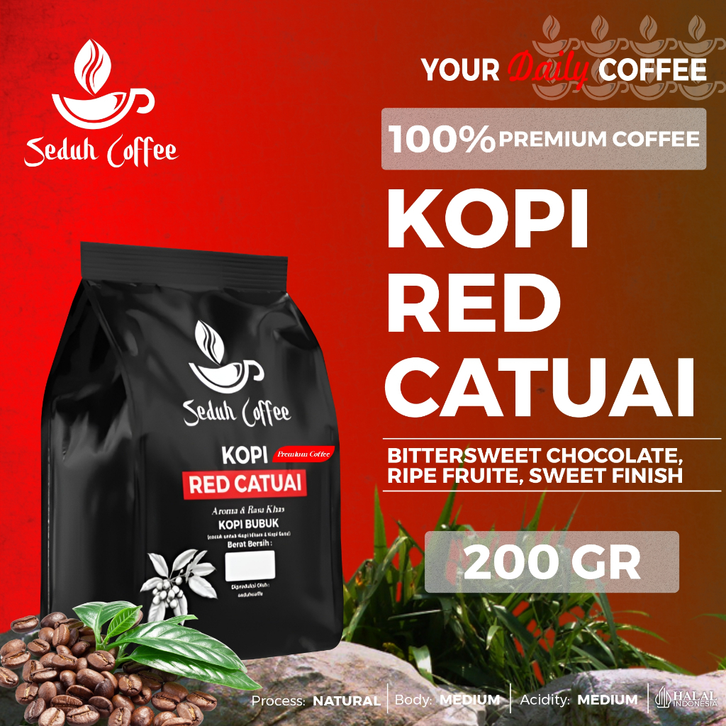 

SEDUH- Bubuk Kopi import Red Catua Asli Bergaransi 200gr