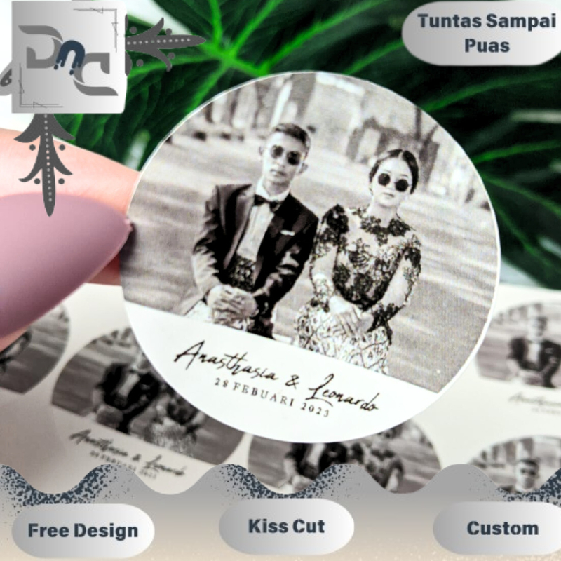 

2-4 Dnd Stiker Wedding Souvenir Sticker Custom Ucapan Nikah Label Murah