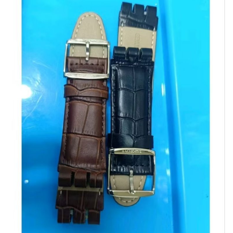 Tali Jam Tangan Swatch Kulit Motif Uk 26MM Tali Jam Swatch Original