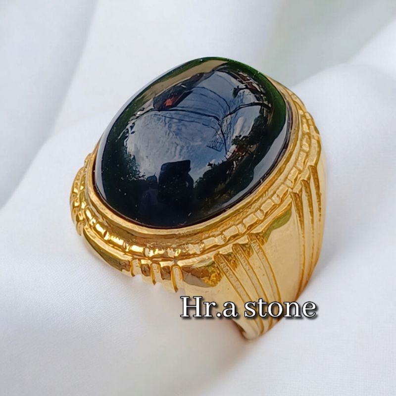 CINCIN BATU AKIK KECUBUNG TANDUK RING TITANIUM SUPER