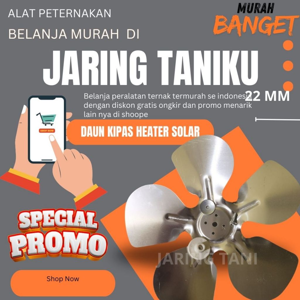 DAUN KIPAS HEATER SOLAR - BALING BALING DAUN KIPAS HEATER SOLAR DIESEL DINAMO FAN BLADE