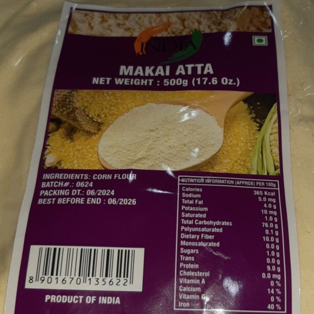 

MAKAI ATTA TASTE OF INDIA 500G / Tepung Jagung