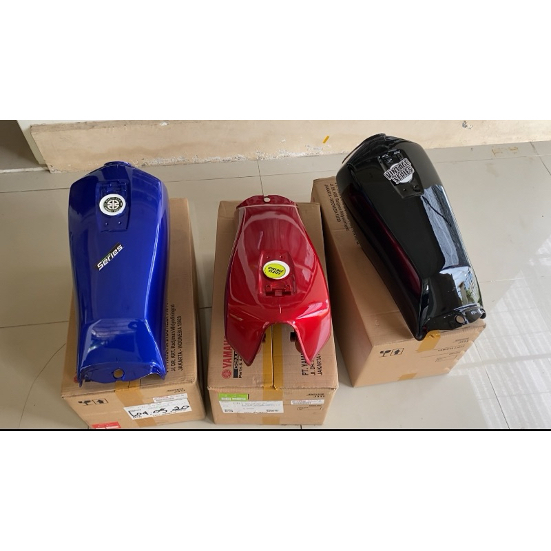 TANGKI TENGKI BENSIN HITAM BIRU DAN MERAH RX KING ASLI ORIGINAL YAMAHA 100% 29N-F4110-00-P3